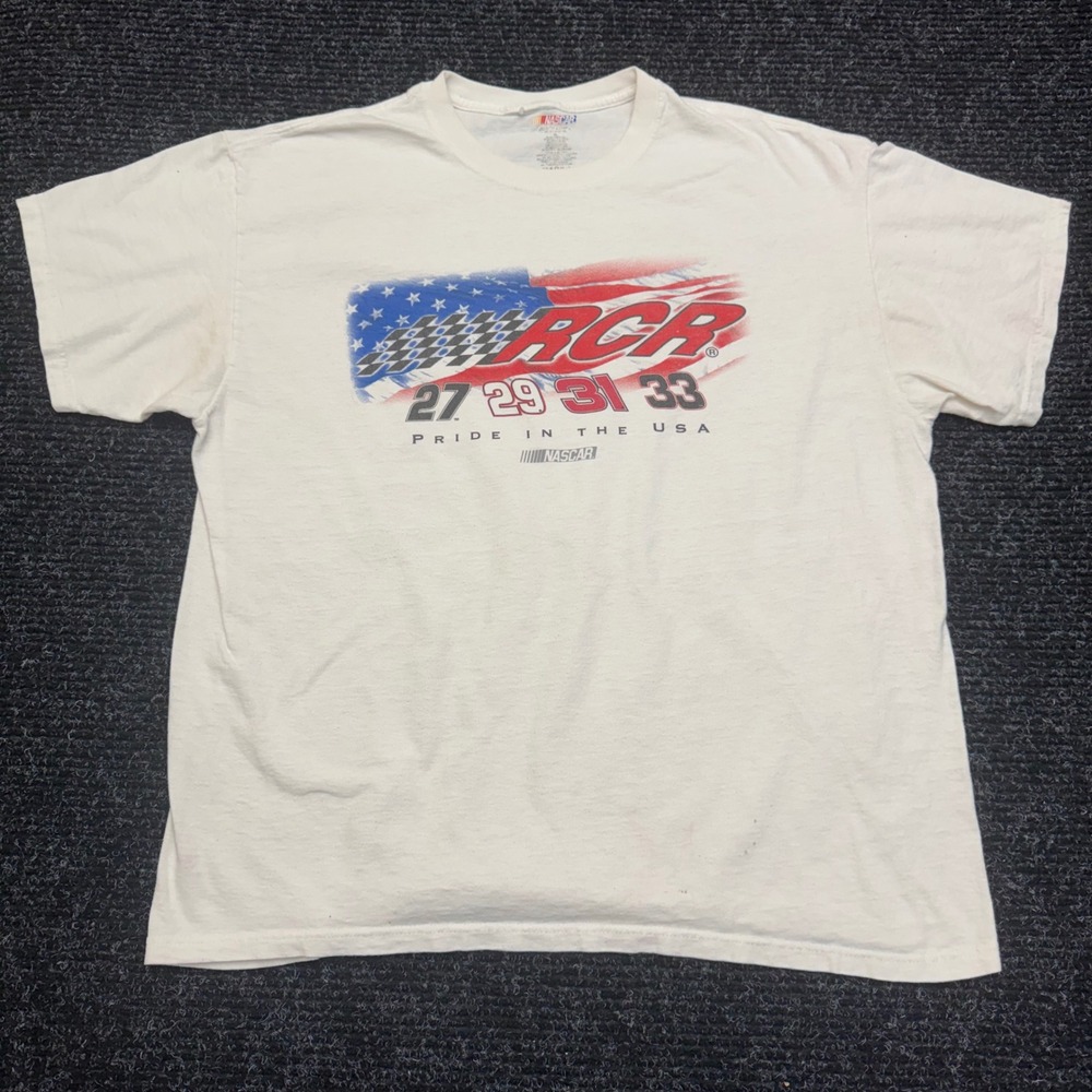 NASCAR RCR Richard Childress Racing Pride In The USA T-Shirt White XL Mens